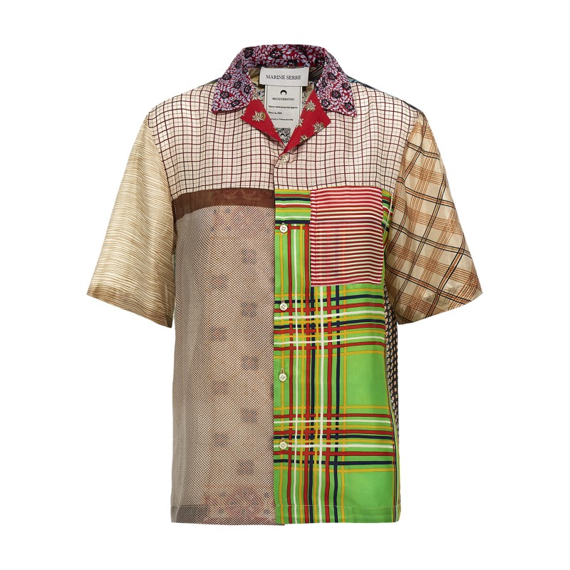'Regenerated Silk Scarves Bowling' shirt