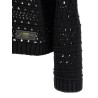 'Black Crochet V-neck' sweater