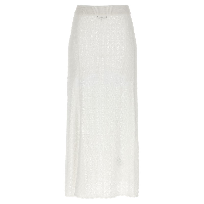'Shiny Pointelle Knit' skirt