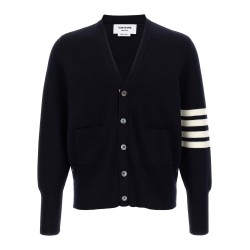 '4-Bar' Wool cardigan