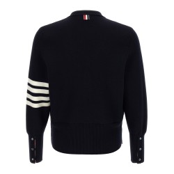 '4-Bar' Wool cardigan