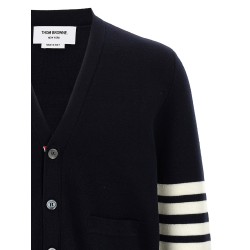 '4-Bar' Wool cardigan