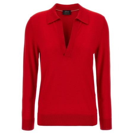 Cashmere and silk polo shirt