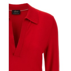 Cashmere and silk polo shirt