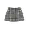 Bouclé wool skort