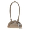 'Suede mini with charm' shoulder bag