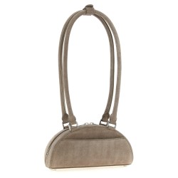 'Suede mini with charm' shoulder bag