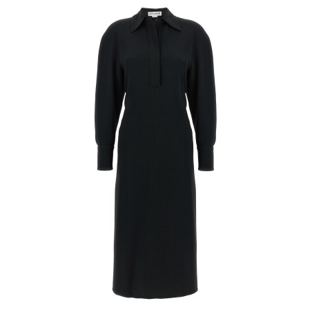 'Long Sleeve Polo Collar Midi' dress