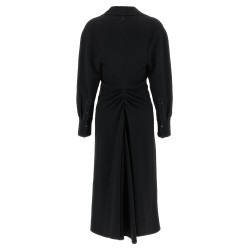 'Long Sleeve Polo Collar Midi' dress