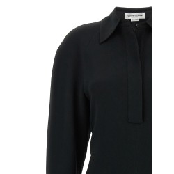 'Long Sleeve Polo Collar Midi' dress