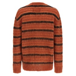 Brushed striped cardigan