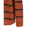 Brushed striped cardigan