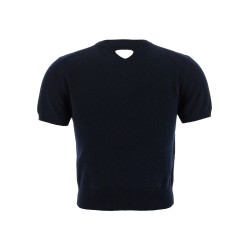 Cut-out logo sweater