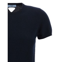 Cut-out logo sweater