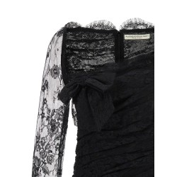 Draped dress.