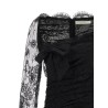 Draped dress.