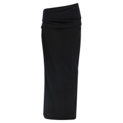 Stretch wool skirt