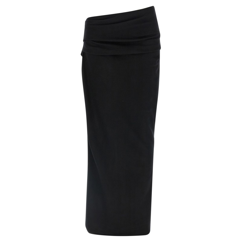 Stretch wool skirt