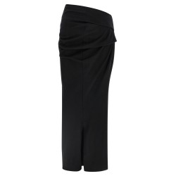 Stretch wool skirt