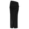 Stretch wool skirt