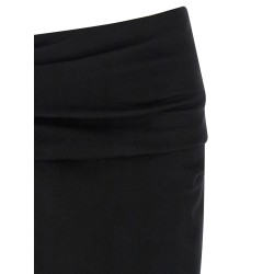 Stretch wool skirt