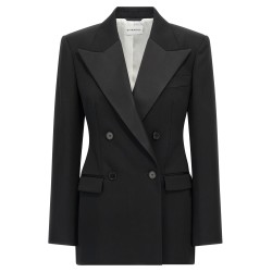 Satin lapel blazer