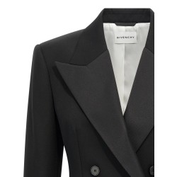 Satin lapel blazer