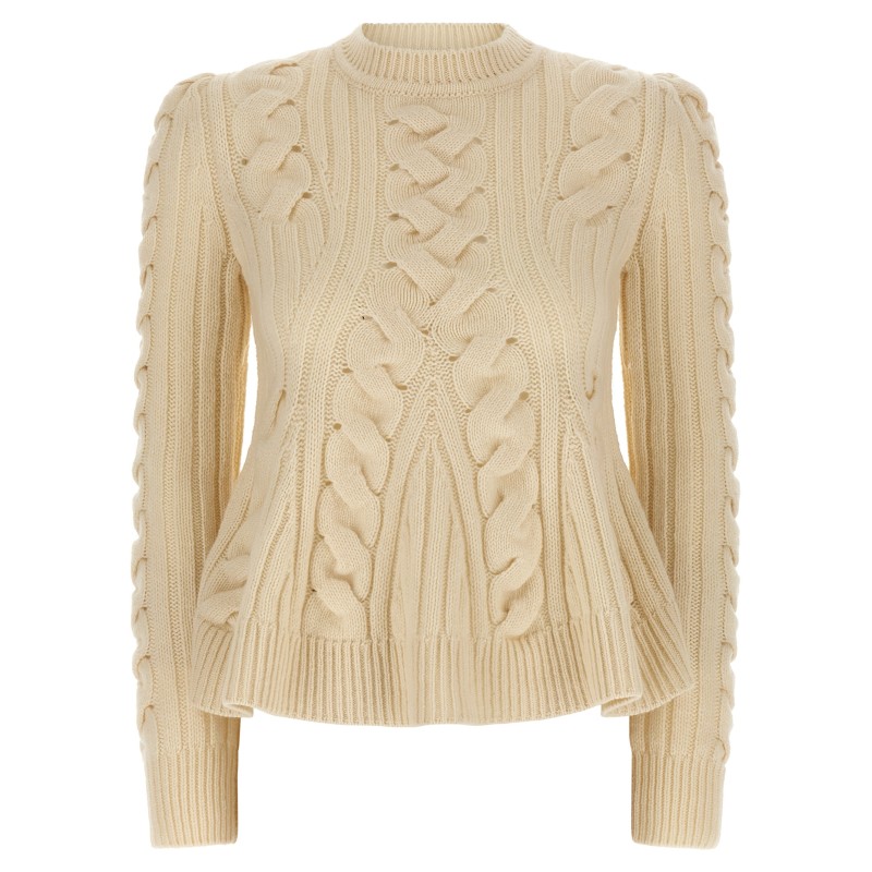 'Peplum Cable' sweater