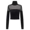 Brushed insert turtleneck sweater