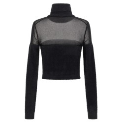 Brushed insert turtleneck sweater