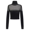 Brushed insert turtleneck sweater