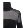 Brushed insert turtleneck sweater