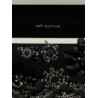 'Black Satin Floral Crystal' clutch