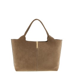 Small to medium suede shopping bag