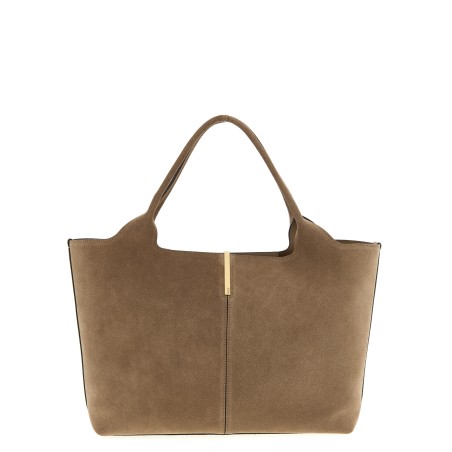 Small to medium suede shopping bag