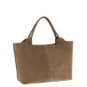 Small to medium suede shopping bag