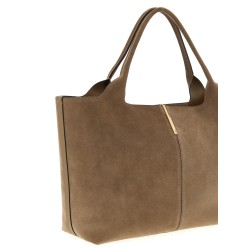 Small to medium suede shopping bag