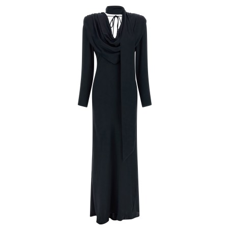 'Satin Maxi Drapy' dress
