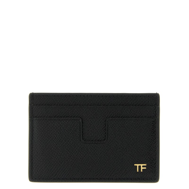 Small grain leather cardholder