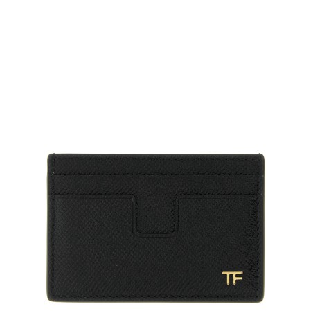 Small grain leather cardholder