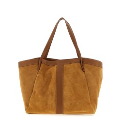 Suede shopping bag