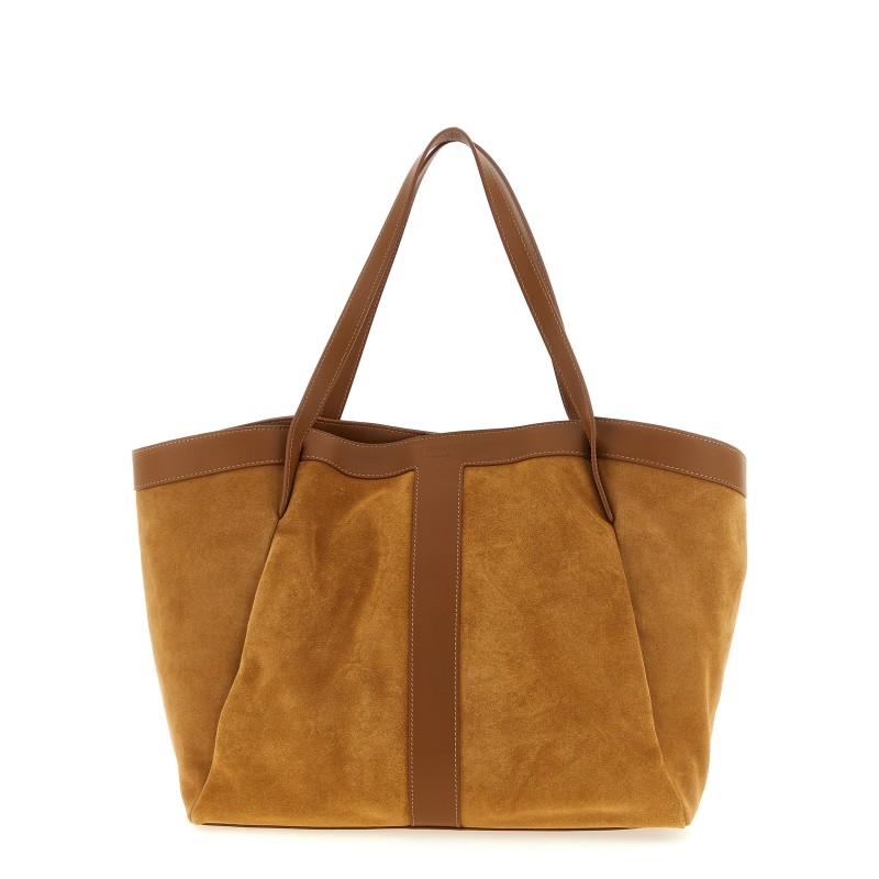 Suede shopping bag