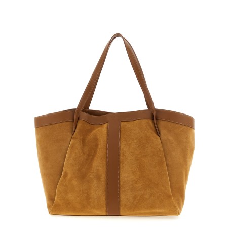 Suede shopping bag