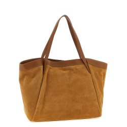 Suede shopping bag