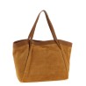 Suede shopping bag
