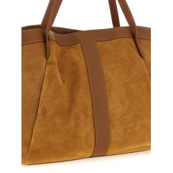Suede shopping bag