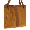 Suede shopping bag