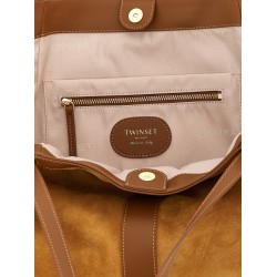 Suede shopping bag
