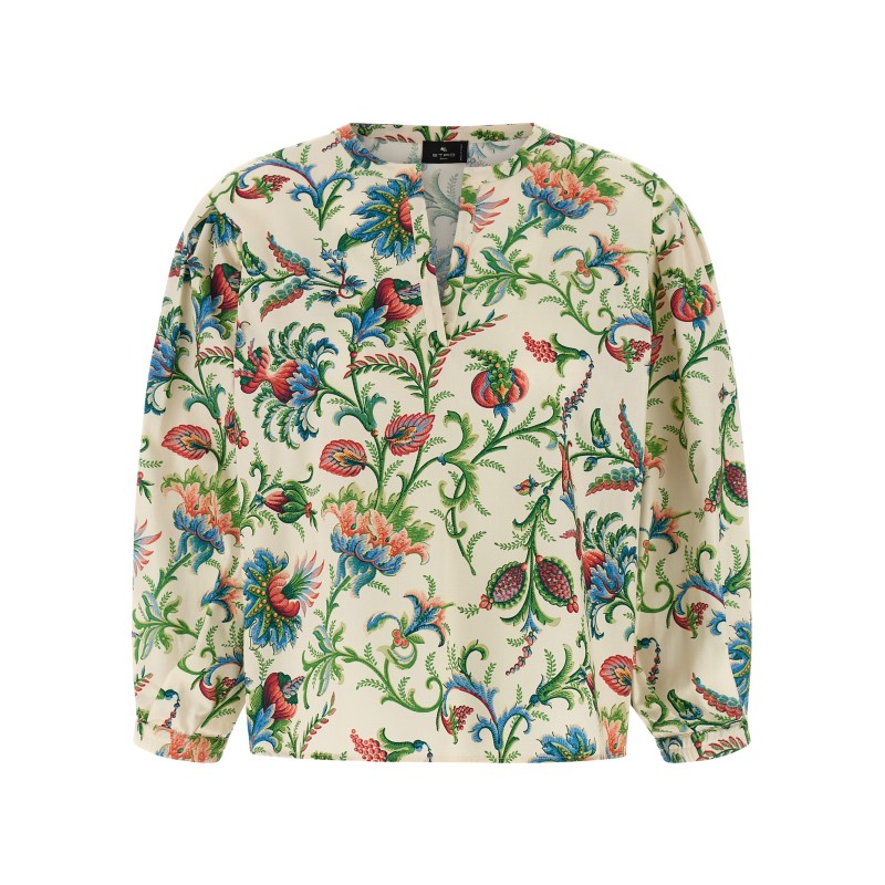 Floral cotton blouse