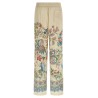 Flora and fauna printed trousers